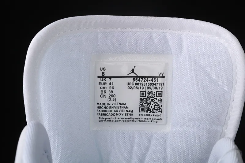 All categories Air Jordan Jordan series basketball shoes Air Jordan 1 Mid Air Jordan 1 Mid AJ1 Joe 1 white blue purple Chinese basketball shoes 554724-451